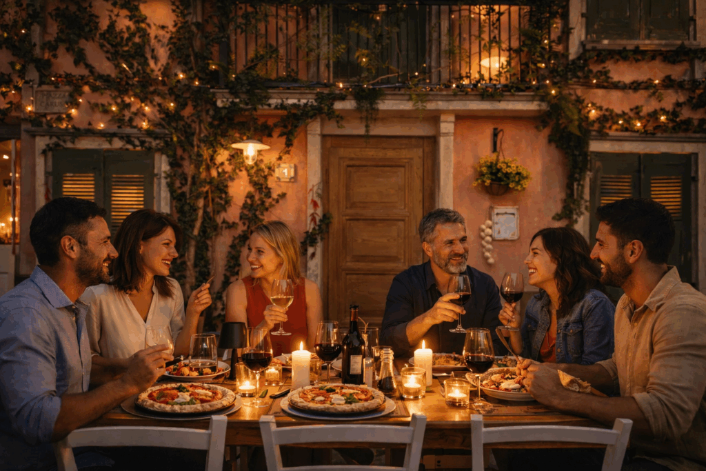 Familien und Festessen Santa Pizza in Wetzikon